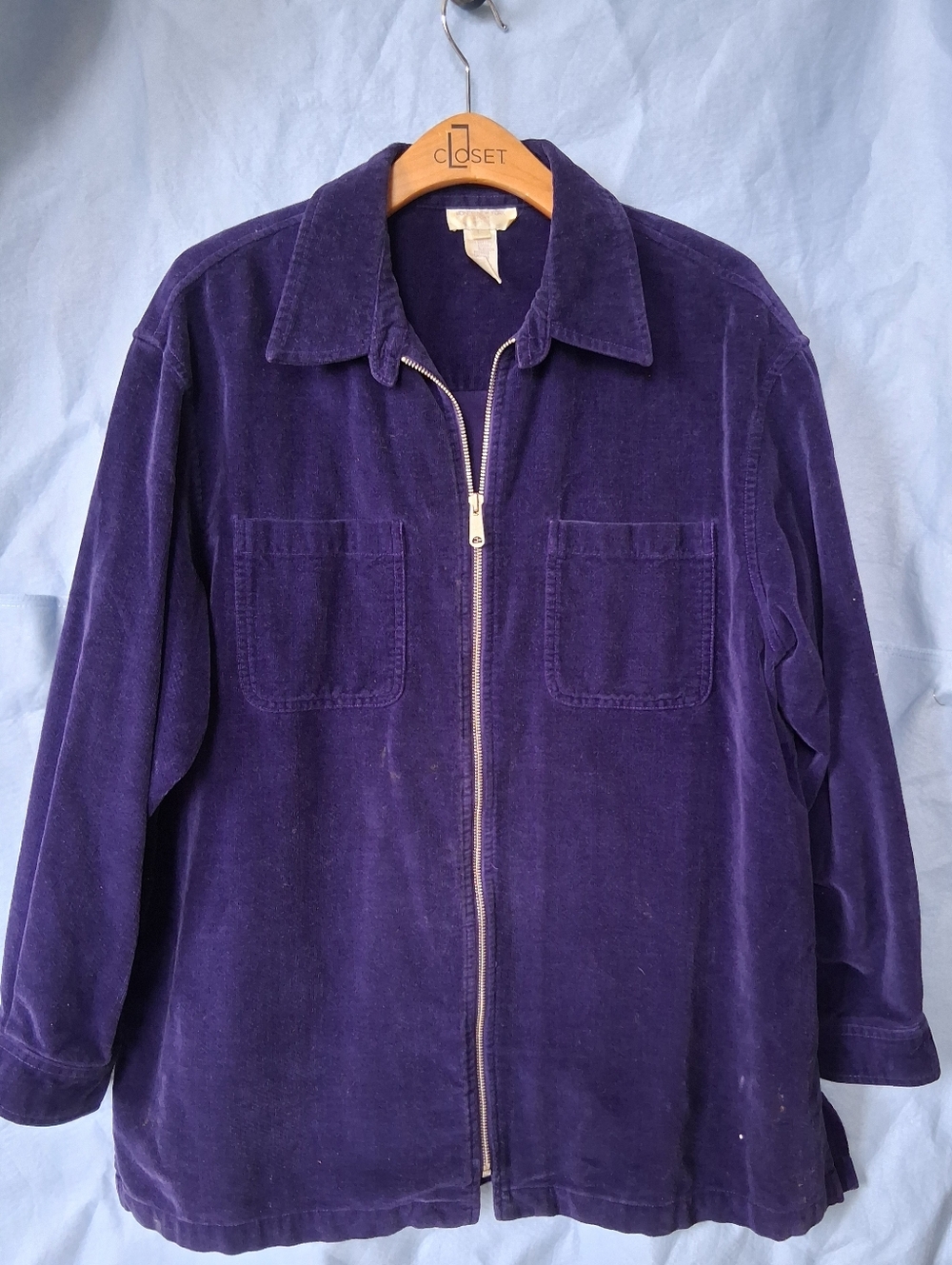 Jones New York Deep Purple Corduroy Jacket